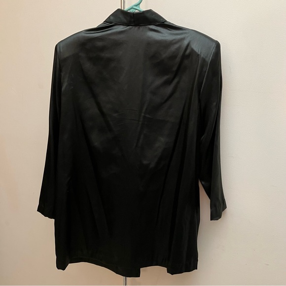 Turn On vintage back shiny sateen blazer size large - Picture 8 of 11